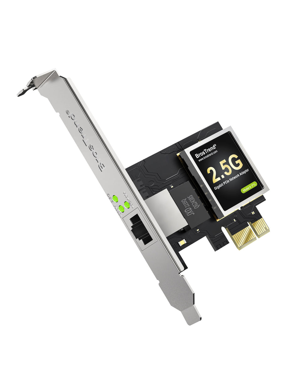 LANカードNetworkAdapterロープロ対応 PCI-E 2.5Gbps - 4