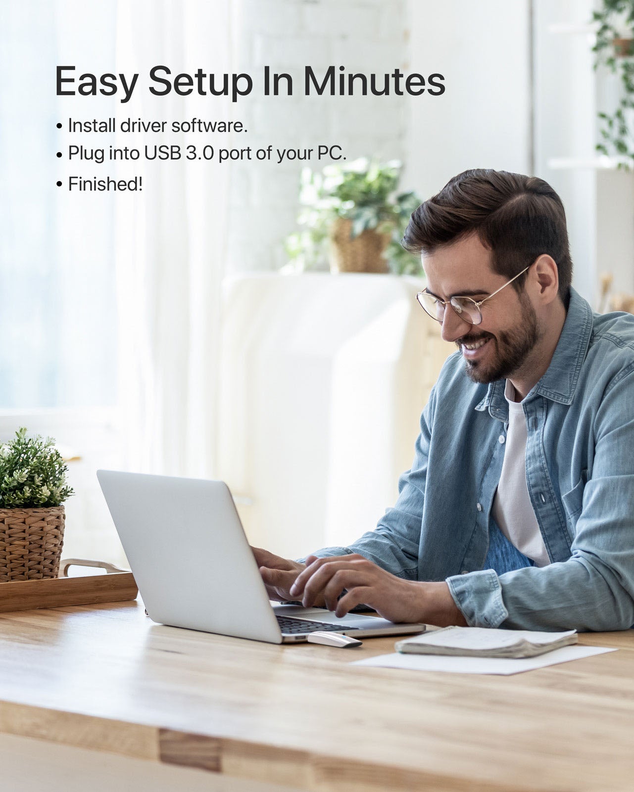 BrosTrend 1800Mbps USB WiFi 6 Adapter Easy Driver Installation on Windows 11 and 10