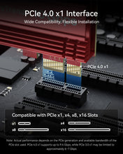 Charger l'image dans la galerie, 10 Gbps PCIe Network Card with PCIe 4.0 x1 Interface Compatible with PCIe x1 x4 x8 and x16 Slots Supports PCIe 3.0 x1 with Limited Bandwidth Up to 6–7 Gbps