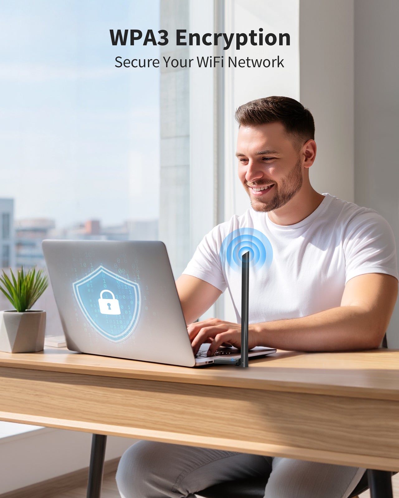 BrosTrend AX900 Linux WiFi 6 USB Adapter, Linux Compatible WiFi Adapter for Ubuntu Debian Raspberry Pi Mint Zorin Windows etc. Long Range Wi-Fi Dongle Dual Band 5GHz + 2.4GHz, with 6dBi Wi-Fi Antenna
