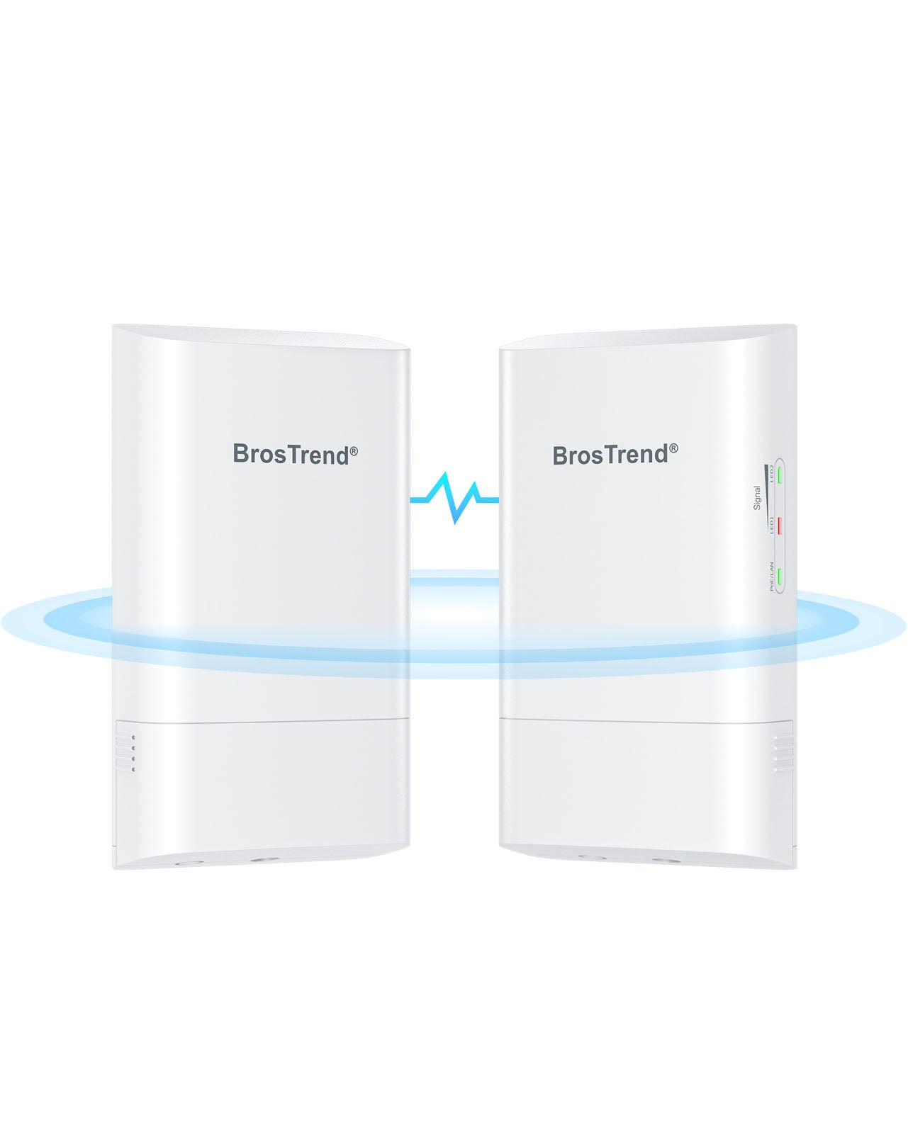 BrosTrend 1 km Outdoor WiFi Bridge Kit Transfers Data Wirelessly up to 1 Kilometer at a Speed of Up to 867 Mbps on 5GHz Band Includes Two Pieces with One Working as AP Transmitter and the Other as Station Receiver Supports Point to Point PtP Multipoint PtMP Connection