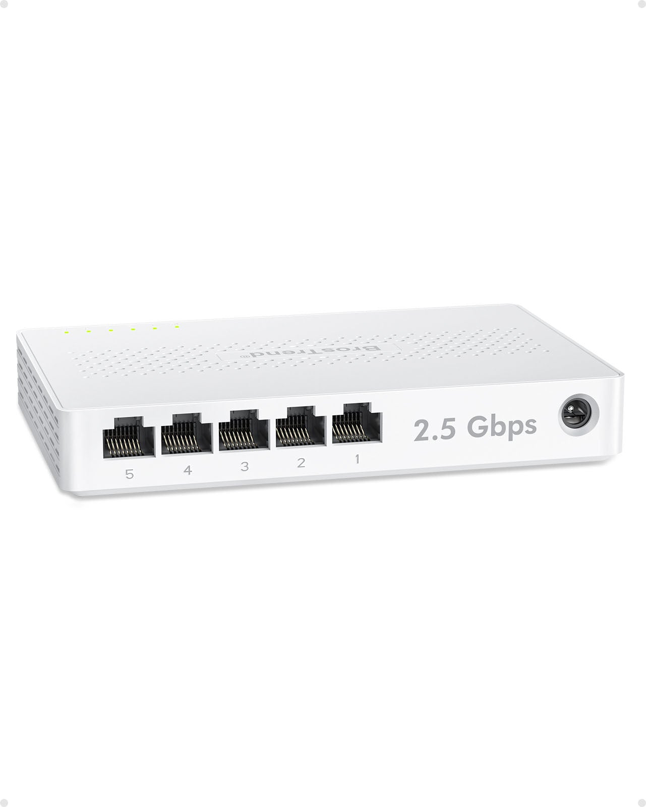 BrosTrend 5 Port 2.5GB Ethernet Switch, Cost-Effective Network