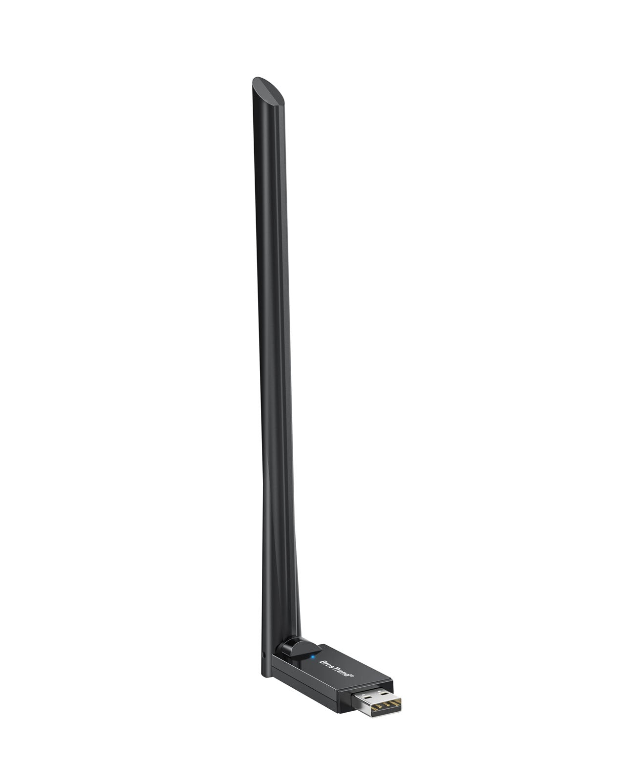 BrosTrend AX900 Linux Compatible USB WiFi 6 Adapter Supports Dual Band Wireless Connection and Delivers up to 600 Mbps on 5 GHz or 286 Mbps on 2.4 GHz Works with Debian-Based Operating Systems and Windows 11 10 7 Comes with a High-Gain External Antenna