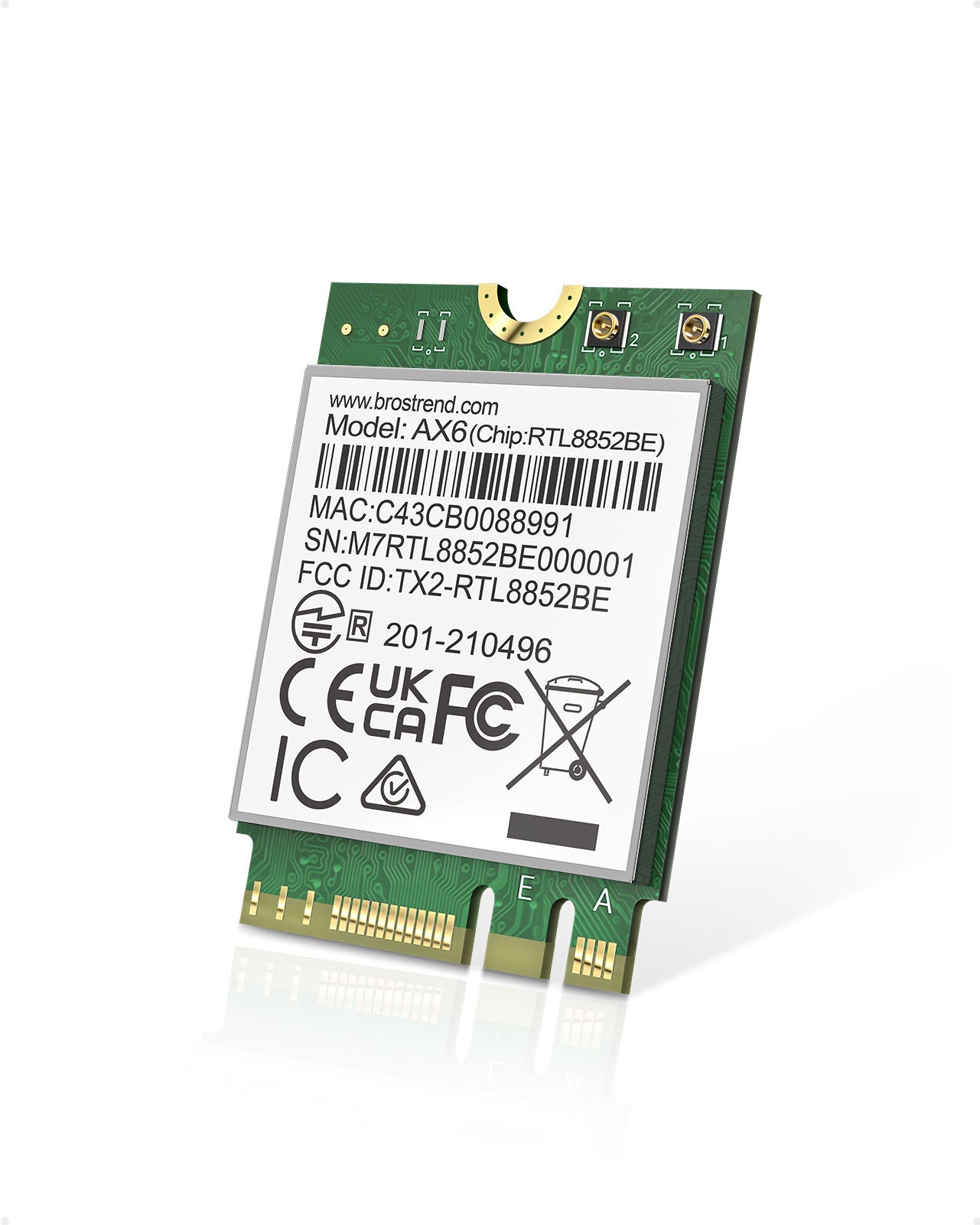 BrosTrend WiFi 6 WiFi Card for Laptop | NGFF M.2 2230 | Bluetooth