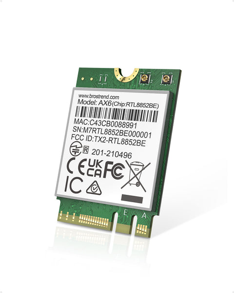 BrosTrend WiFi 6 WiFi Card for Laptop | NGFF M.2 2230 | Bluetooth