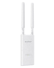 Charger l'image dans la galerie, BrosTrend Outdoor WiFi 6 Access Point with Dual High-Gain Antennas Power Signal Amplifiers Designed for Reliable Outdoor Wireless Coverage Featuring IP65 Weather-Resistant Housing Power over Ethernet for Yards Patios Garages Farms and Other Outdoor Areas WPA3 Security OFDMA Beamforming