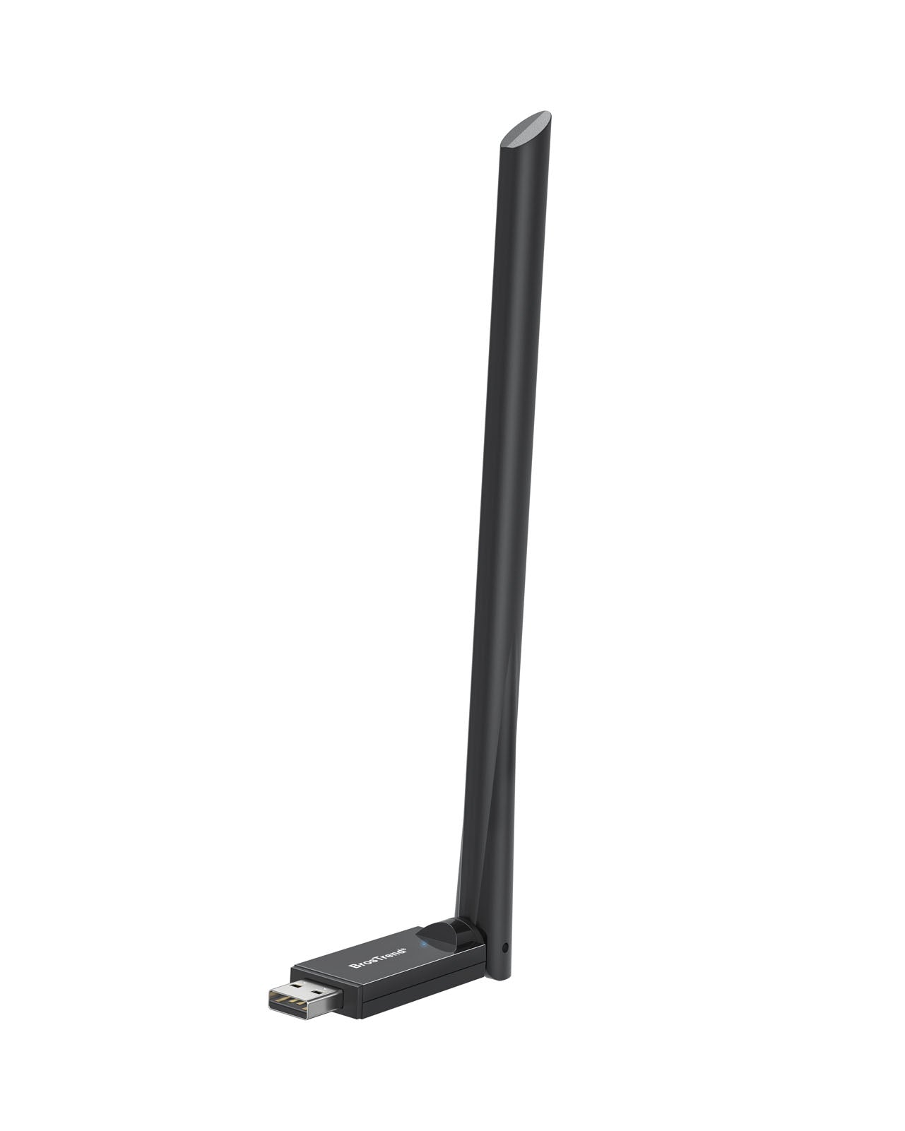 BrosTrend USB WiFi 6 Adapter Delivers Up to 600 Mbps on 5 GHz or 286 Mbps on 2.4 GHz Wireless Band Compatible with Windows 11 10 7 Desktop Laptop Computer PC Supports OFDMA Beamforming MU MIMO 1024 QAM for Streaming and Work