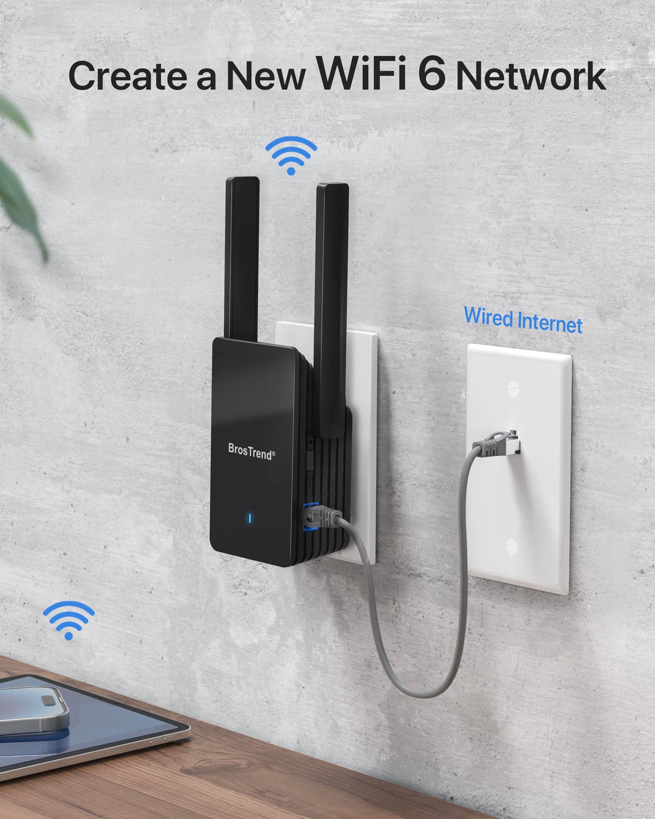 Connect AX3000 WiFi 6 Access Point to an Internet-Enabled Ethernet Port or a LAN Port of a Router and Turn Wired Network to High-Speed WiFi