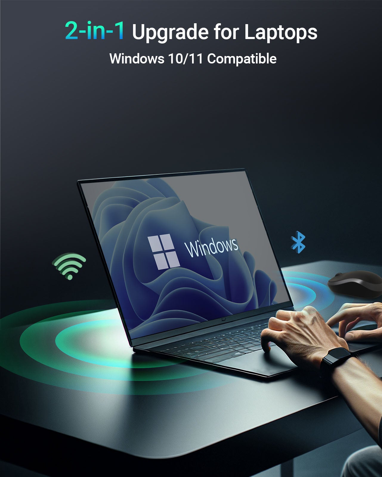 M.2 WiFi Card Supports Windows 10 and 11 Operating Systems 2-in-1 Upgrade for Laptop Driver Is available on BrosTrend Official Website
