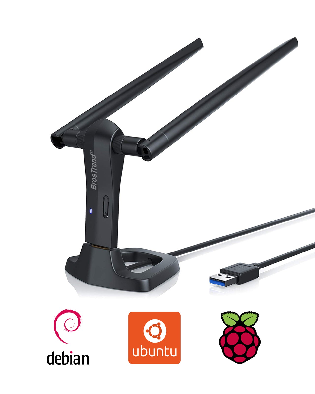 BrosTrend Linux Chiavetta WiFi USB a Lunga Portata 1200 Mbps
