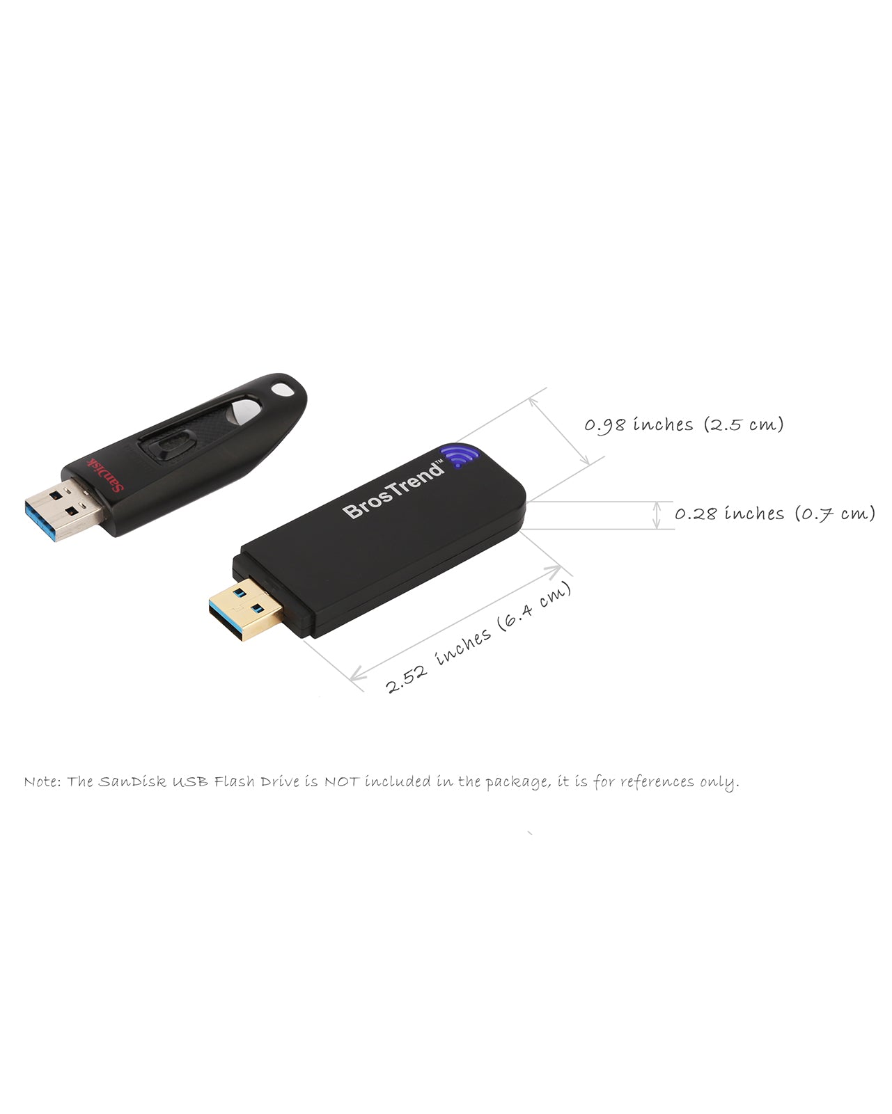 BrosTrend Adaptador WiFi USB 1200Mbps For ES Market