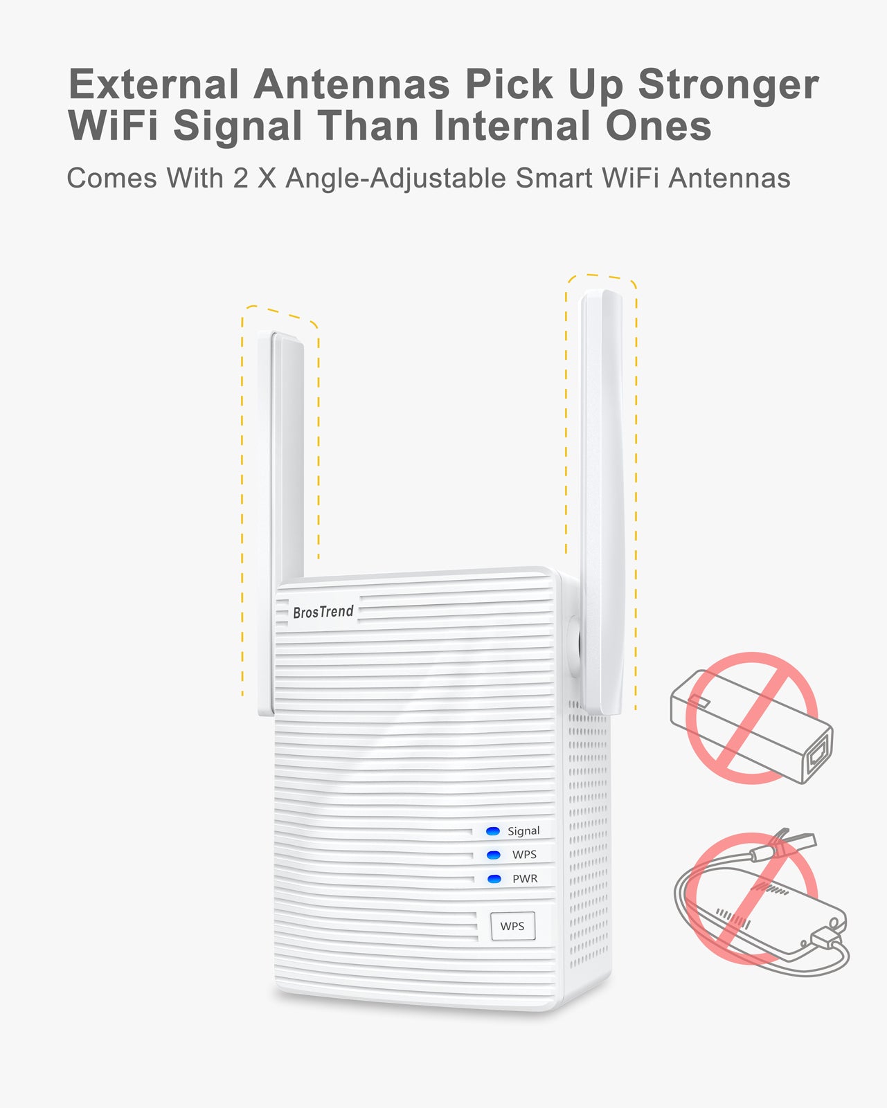 BrosTrend 1200Mbps Ethernet-2-WiFi Universal Wireless Adapter For UK Market