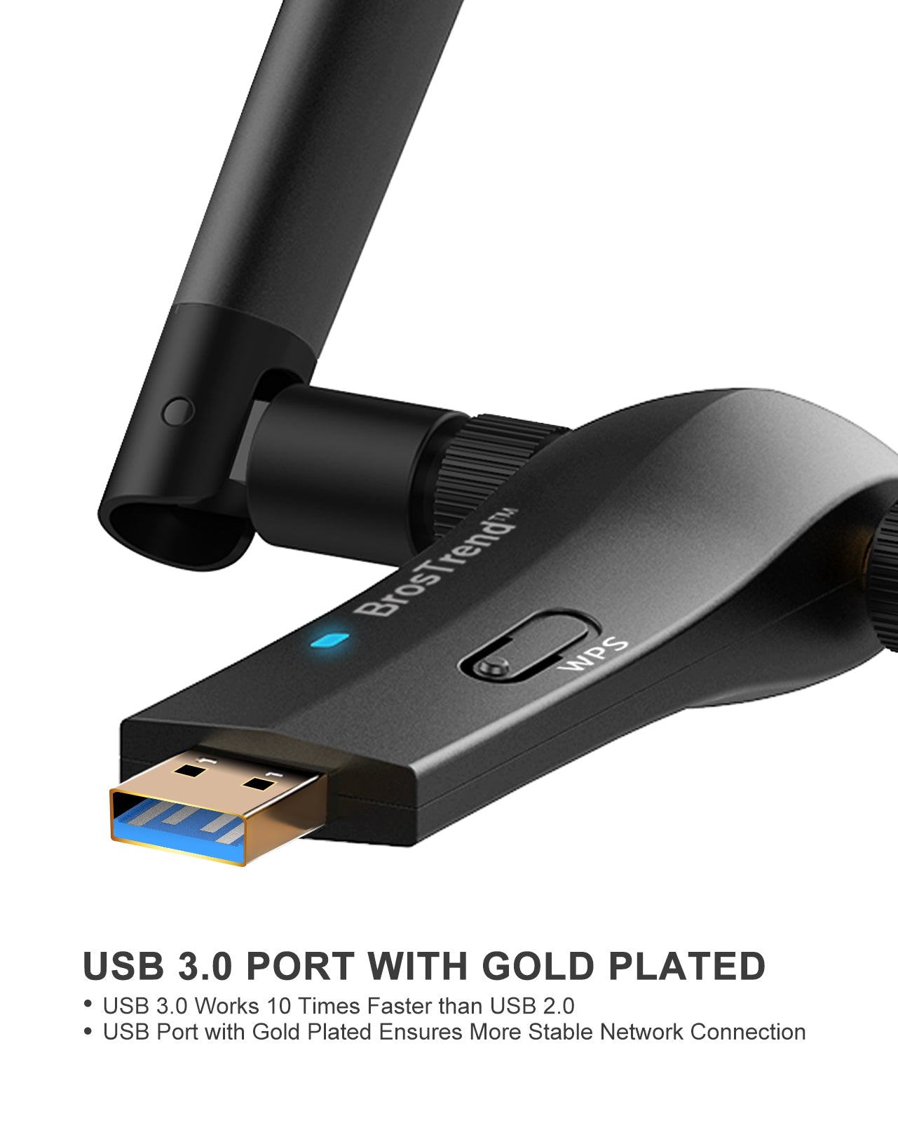 BrosTrend 1200Mbps Linux USB Clé WiFi Adaptateurs Longue portée
