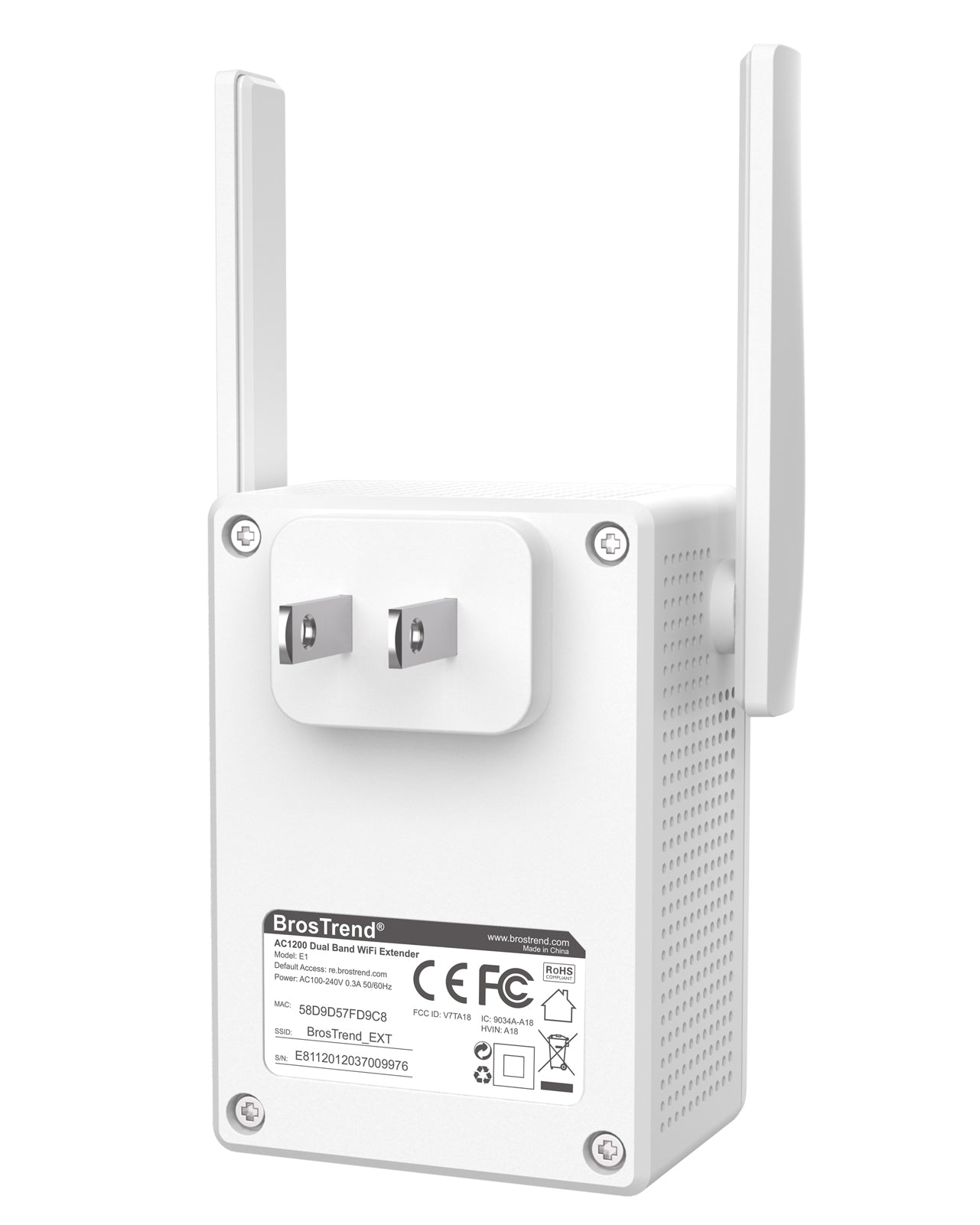 BrosTrend Ripetitore WiFi Wireless AC1200