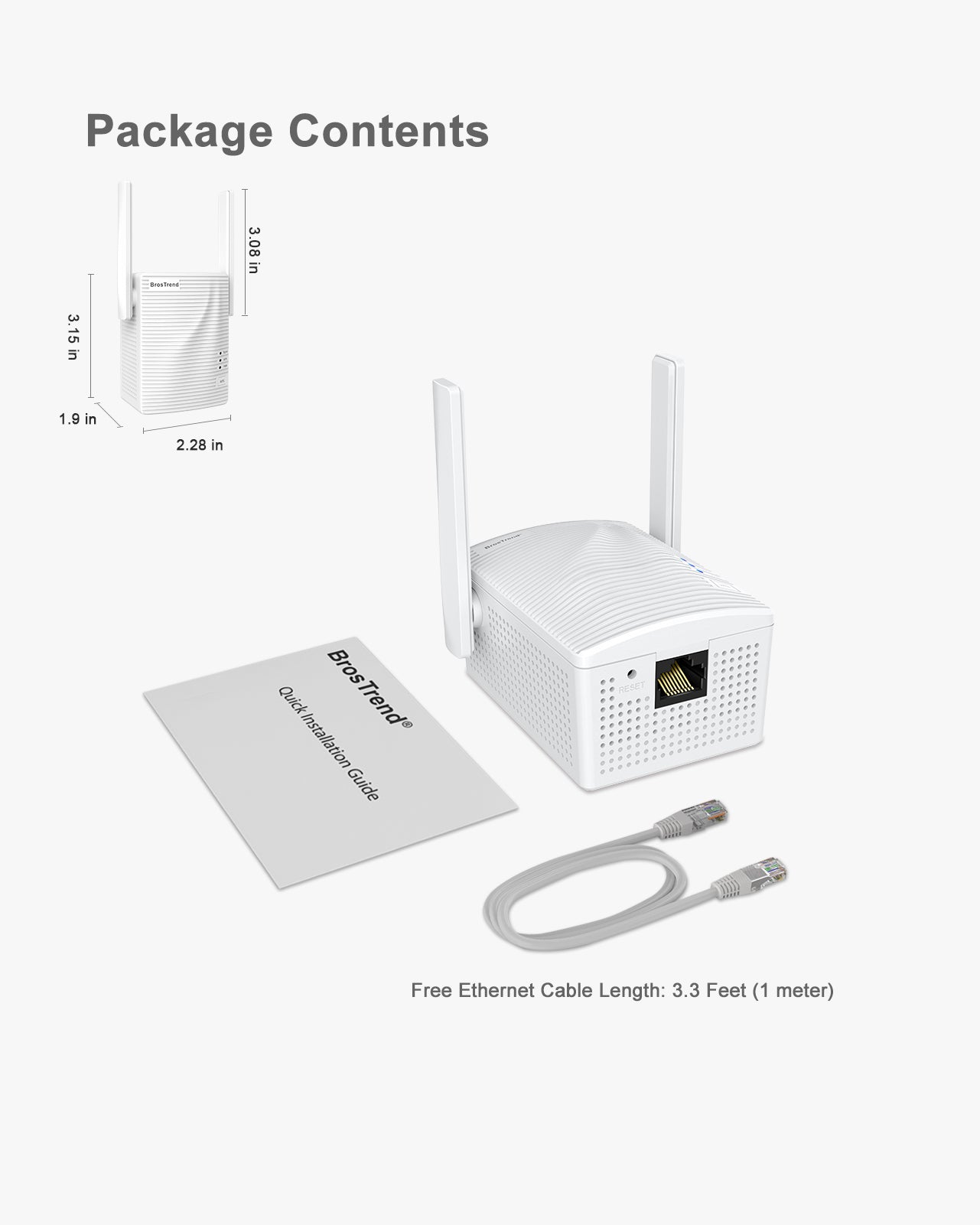 BrosTrend 1200Mbps Ethernet-2-WiFi Universal Wireless Adapter For UK Market
